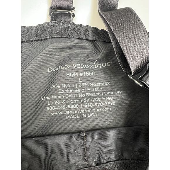 Design Veronique 1650 Abdominal Compression Girdle Open Crotch Black Size Large - Picture 8 of 8